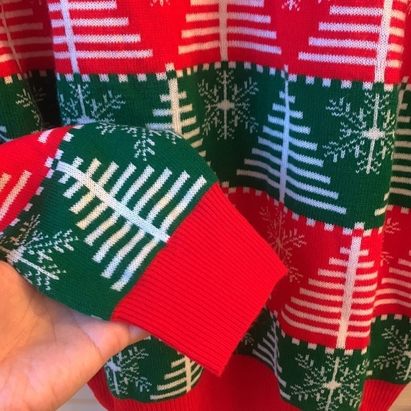 Raisevern Men/Women Christmas Sweater Pullover Snowflake Tree Large - Picture 3 of 5